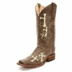 Corral Boots Circle G Brown With Beige Side Cross Ladies' Boot